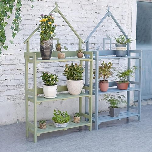 3-Tier Garden Plant Shelf with Workstation Table - Outdoor Potting Bench & Storage Cabinet for Patio, Green Gardening Organizer, Space-Saving Plant Stand, Durable & Stylish
