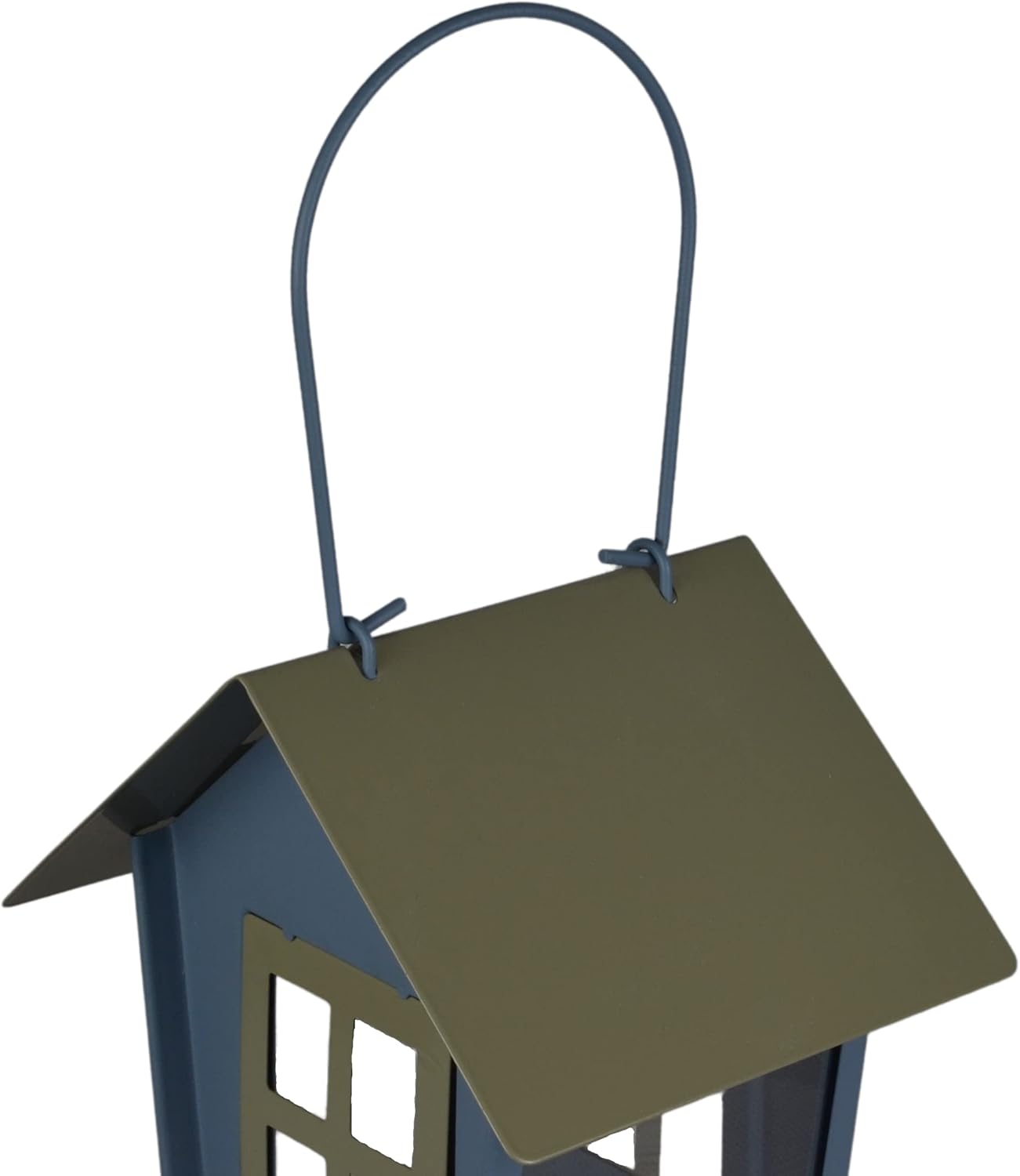 Acerich Window Bird Feeders for Outside, Transparent Hanging Humming Bird Feeders, Seed Tray with Drainage Holes to Keep Seeds Dry (Blue)