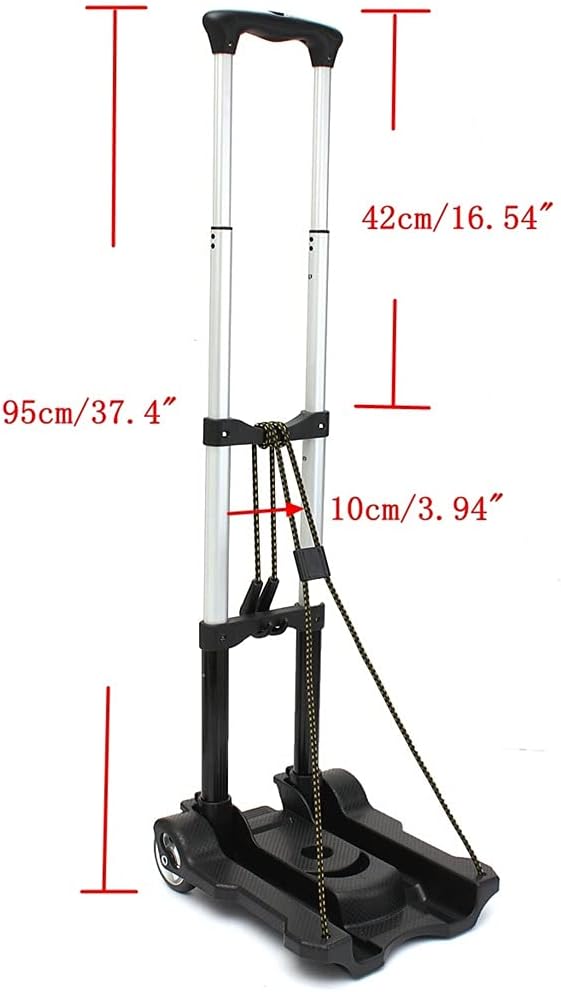 JSEIAJB 40kg Heavy Duty Foldable Hand Sack Wheel Trolley Folding Truck Barrow Cart Travel Luggage