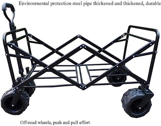 Trolleys, 4-Wheel Beach Wagon Folding Wagon Garden Cart Garden Trolley