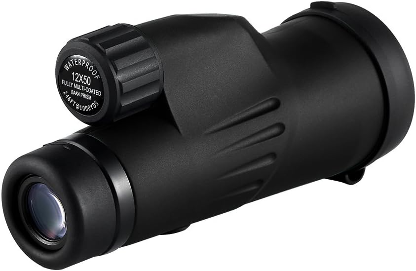 Wingspan Optics Explorer High Powered 12X50 Monocular. Bright and Clea