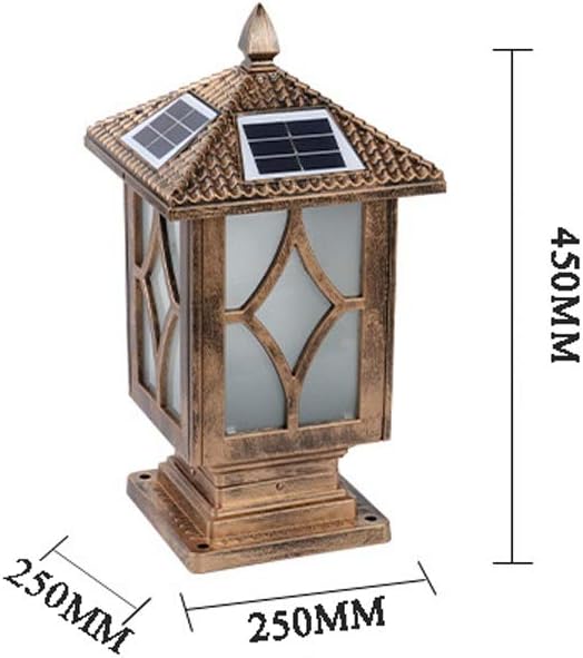 Outdoor Street Lights Street lamp Outdoor Pillar Waterproof Solar lamp Outdoor Wall lamp Retro Garden Column Headlights e
