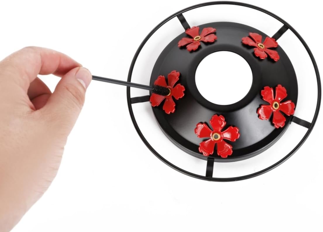2 Pack Hummingbird Feeder Bottom Base Large Metal Covers with 2Pcs Sea