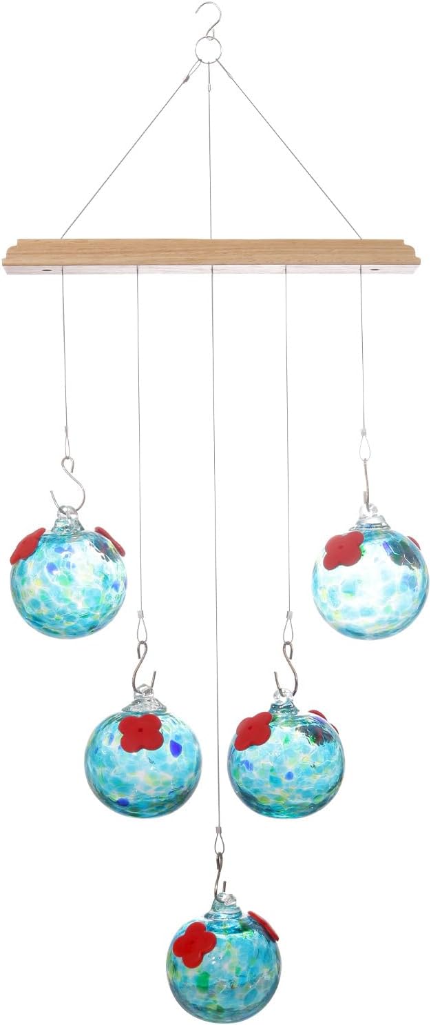 Hummingbirds Attractor Glass Feeders Leakproof Base for Nature Enthusi