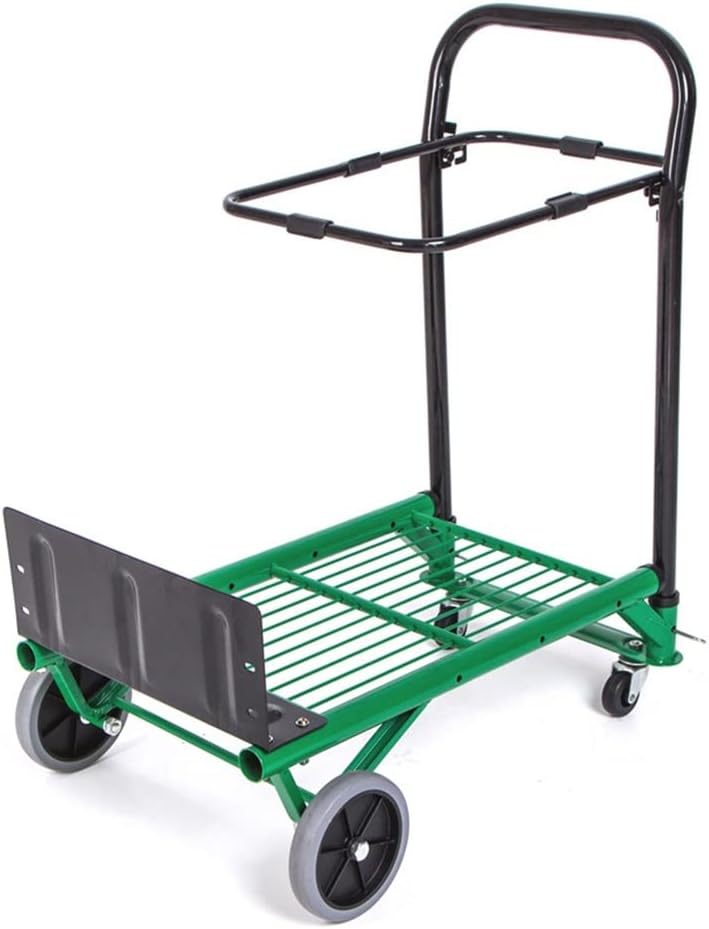 JSEIAJB Home Garden Folding Trolley Utility Wagon Foldable Trolley Grocery Cart Portable Trolley 4Wheel Multifunctional Forklift Trolley
