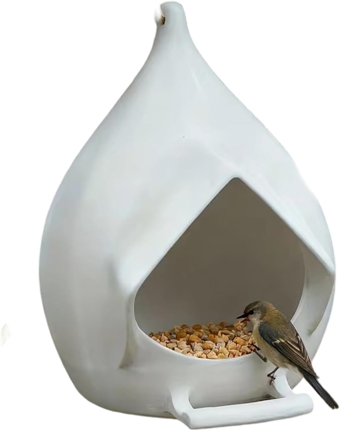 Hanging Bird Feeder, Large Capacity Wild Bird Feeding Station with Shelter, for Garden, Patio, Balcony Outdoor Decor