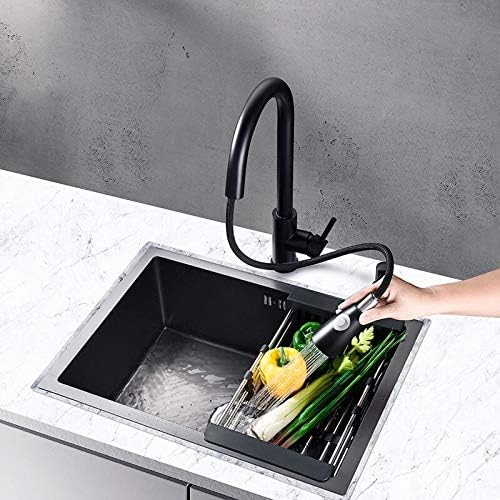 Black Sink Or Above Counter Kitchen Sink Vegetable Washing Basin Stain