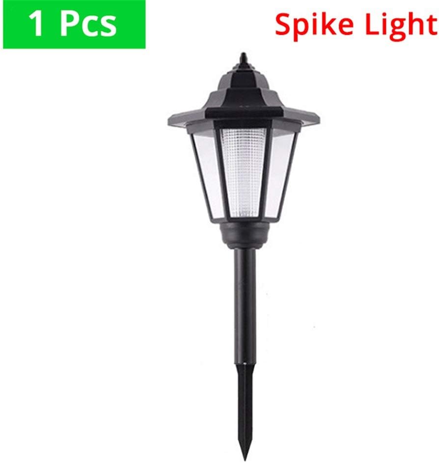 Garden Lights Outdoor Solar Light Waterproof Solar Power Hexagonal LED Lawn Lamp Pathway Courtyard Landscape Light Lamps(1pcs Spike Light)