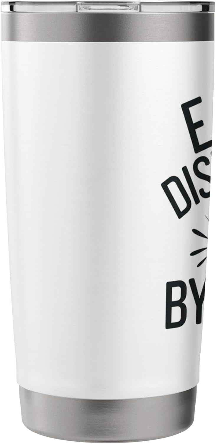 Funny Lawn Care Easily Distracted by Grass Nature Lovers Stainless Steel Insulated Tumbler