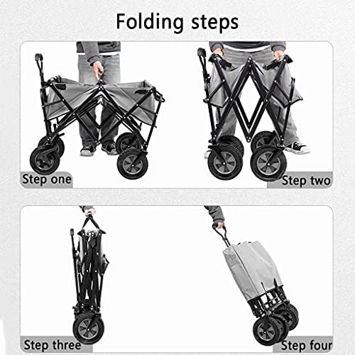Collapsible Wagon Cart with Wheels Foldable Folding Wagons Carts Silen