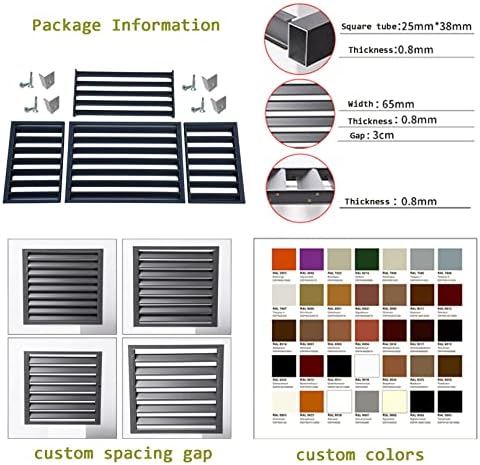 Air Conditioner Fence Screen Outdoor Flower Rack Shutters Aluminum Alloy Conditioning Cover for Outside Unit Metal Plant Stand Privacy Screen