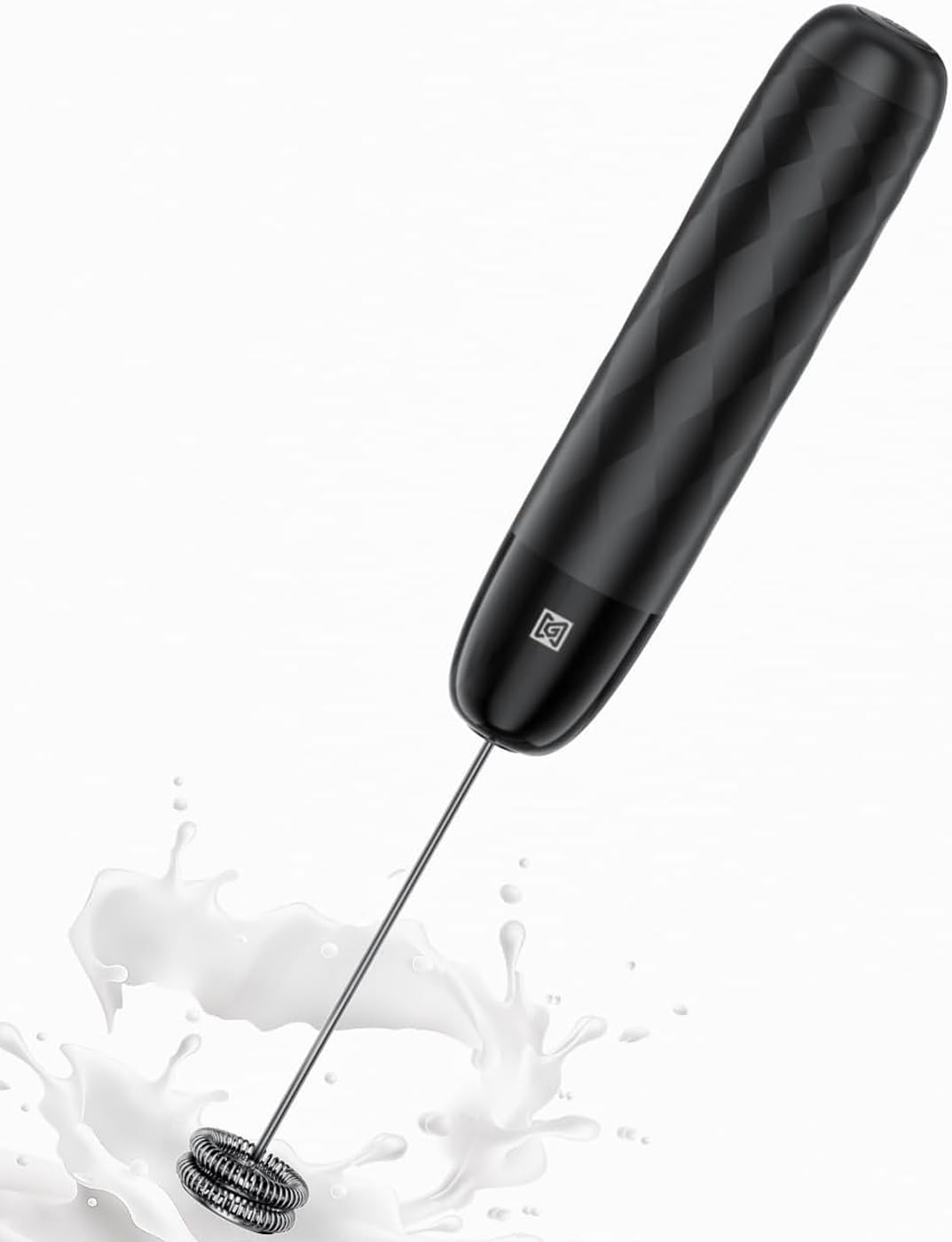Maestri House Rechargeable Milk Frother, LunaFro Mini Handheld Electric Foam Maker Detachable Stainless Steel Whisk Drink Mixer Foamer Mini Blender for Matcha, Lattes, Cappuccino, No Stand
