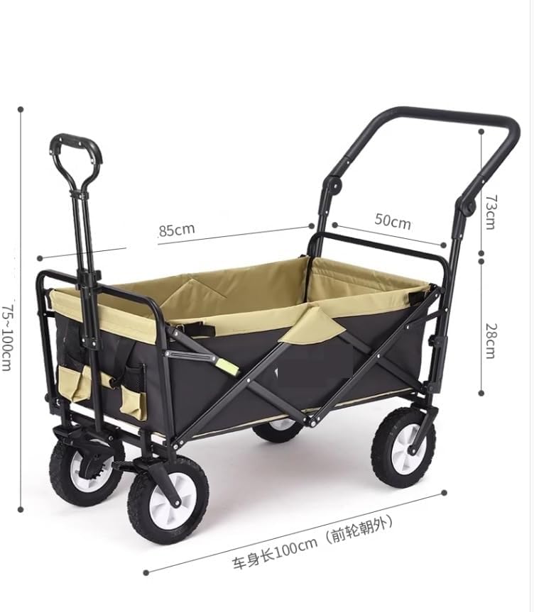 Collapsible Wagon Cart with Wheels Foldable Folding Wagons Carts Silen
