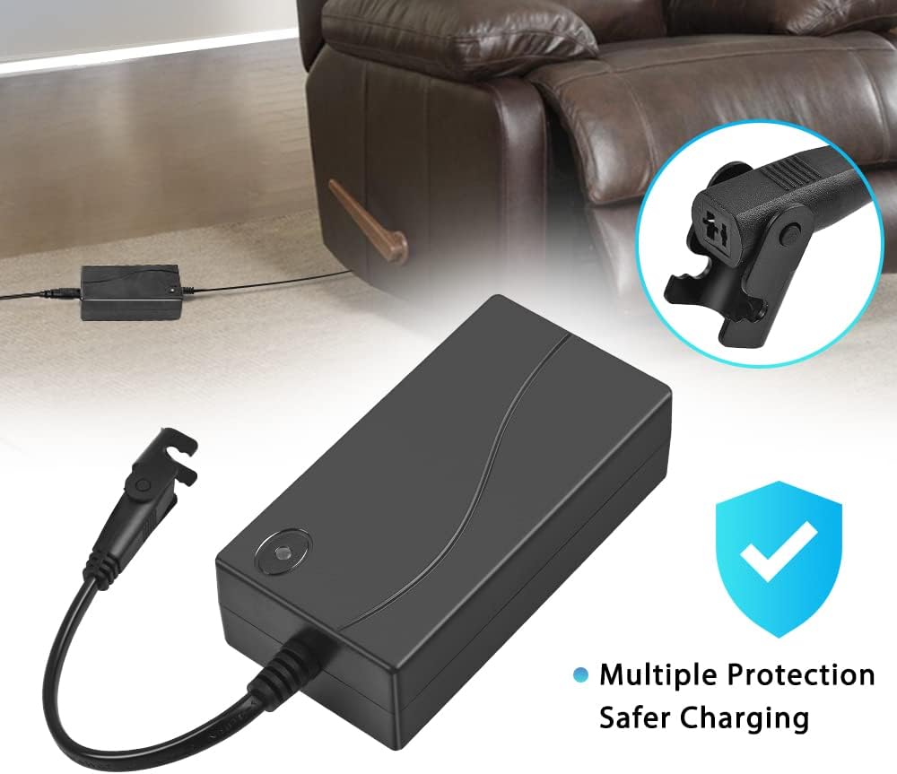 Power Recliner Power Supply, Sopito 2-Pin AC/DC Adapter 100-240V, Quality 29V 2A Switching Transformer, Replacement Part for Recliner Couch/Electric Sofa/Lift Chair/Standing Desk