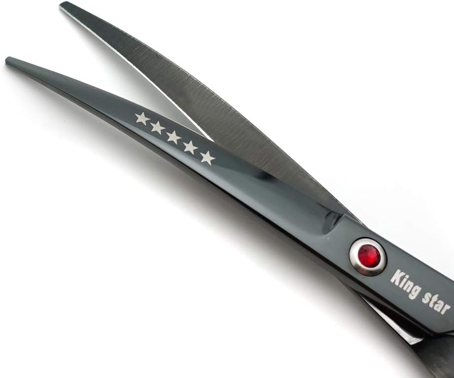 7.0in Titanium Professional dog Grooming Scissors set,Straight & Thinn