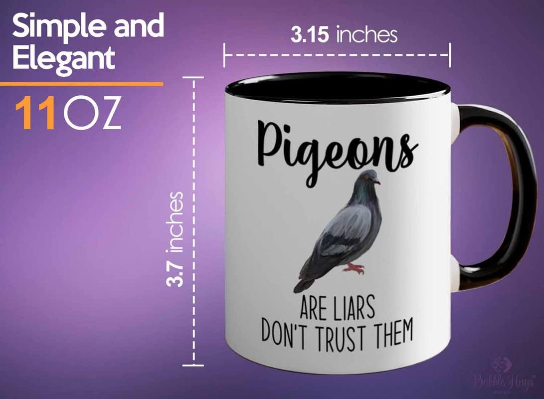 Bird Lover Two Tone Black Edition 11oz - Don't Trust pgeon - Hummingbi