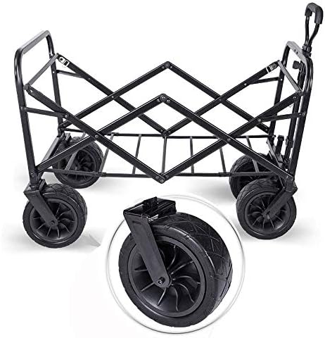Portable Camping Cart,Foldable Cart Folding Wagon Beach Cart All Terra