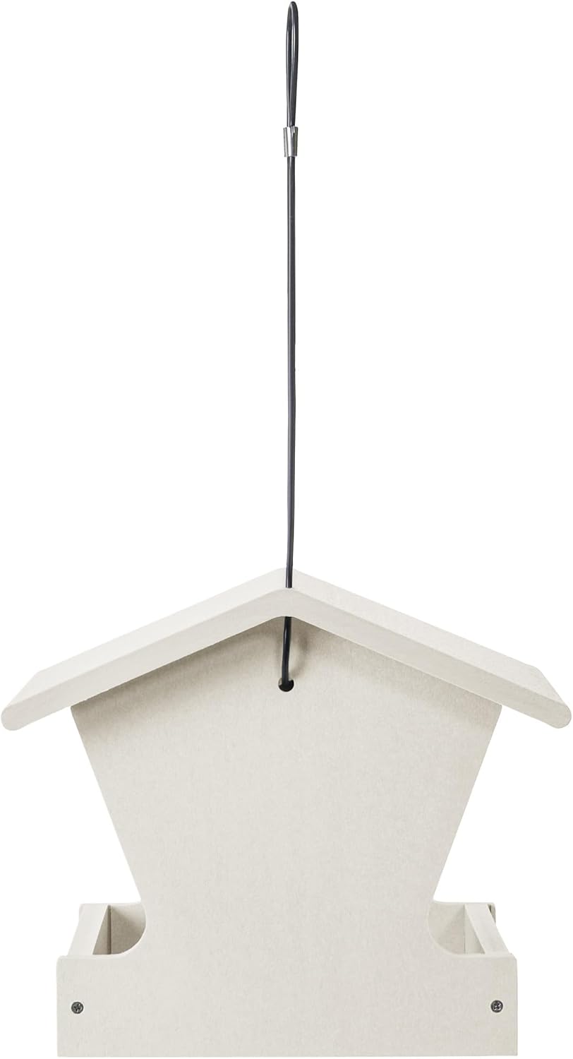Birds Choice GSHF200 Hopper Feeder, Recycled Hanging Bird Feeder, Medium, Sea Salt