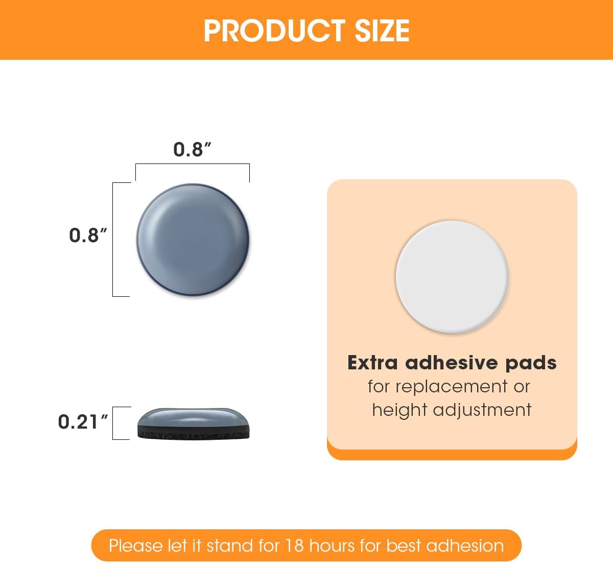 Aieve Appliance Sliders, 8 Pcs Small Appliance Slider for Countertop, Self Adhesive Home Finds Caster Wheels Rollers, Kitchen Must Have Gadgets for Stand Mixers, Coffee Makers, Air Fryers