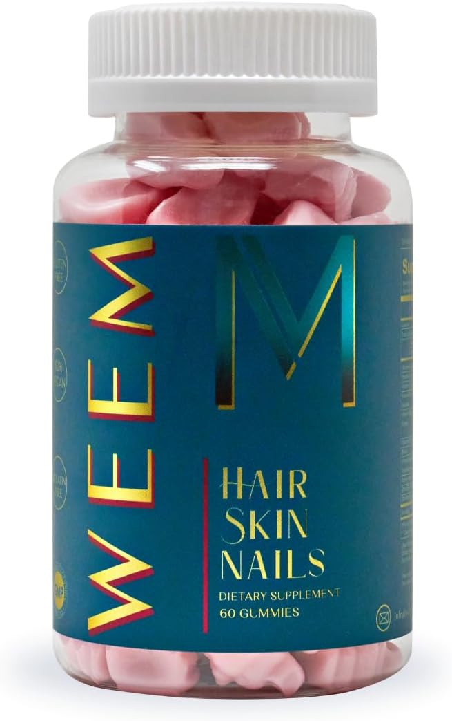 WEEM Hair Skin and Nails Gummies - Supports Healthy Hair - Vegan bioti