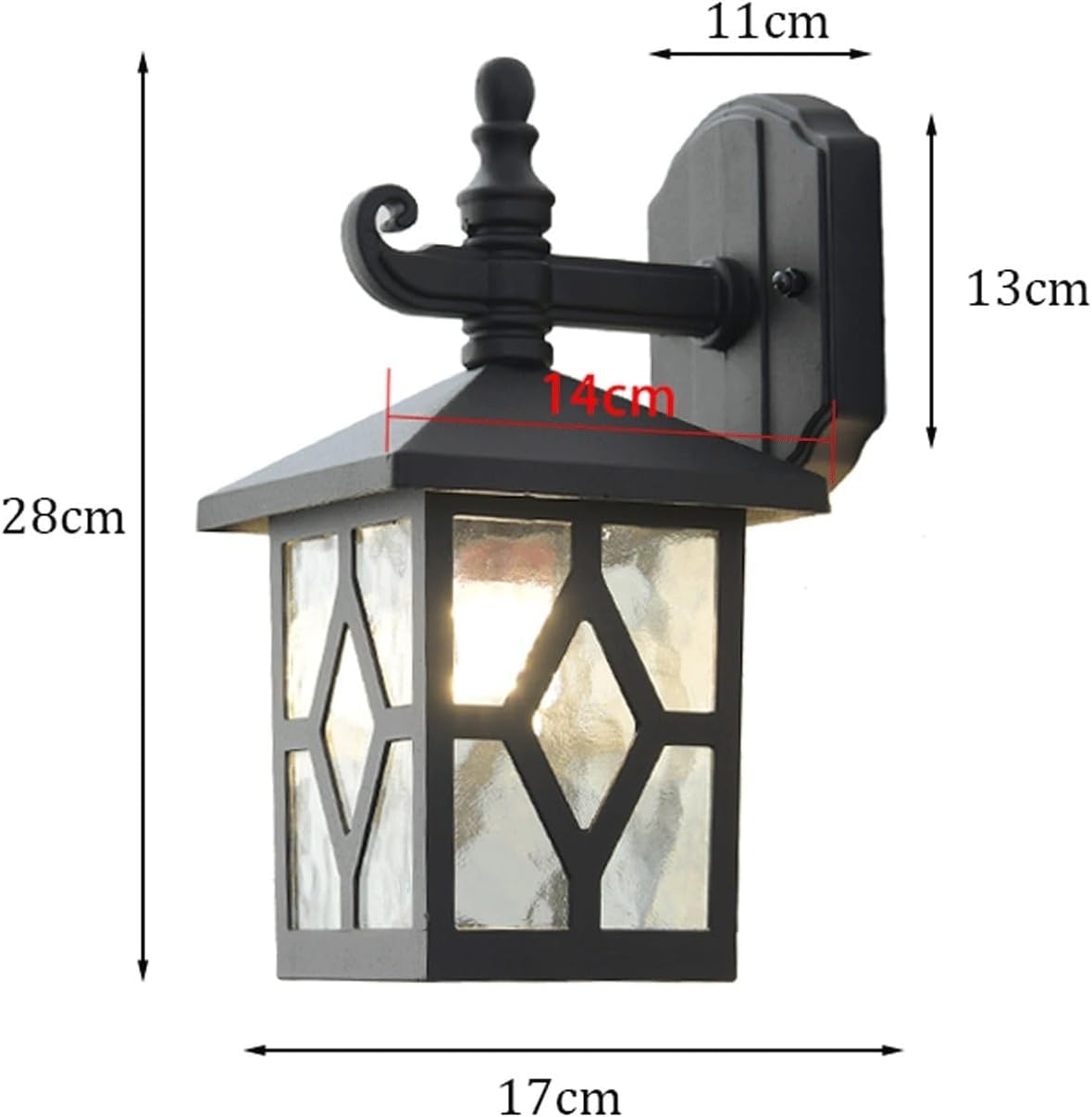 Solar Outdoor Wall Sconce LED Exterior Wall Lamp Aluminum Outdoor Wall Light Dusk to Dawn Solar Wall Lantern Waterproof Porch Lighting Fixture for Patio Garden Garage Deck Cottage
