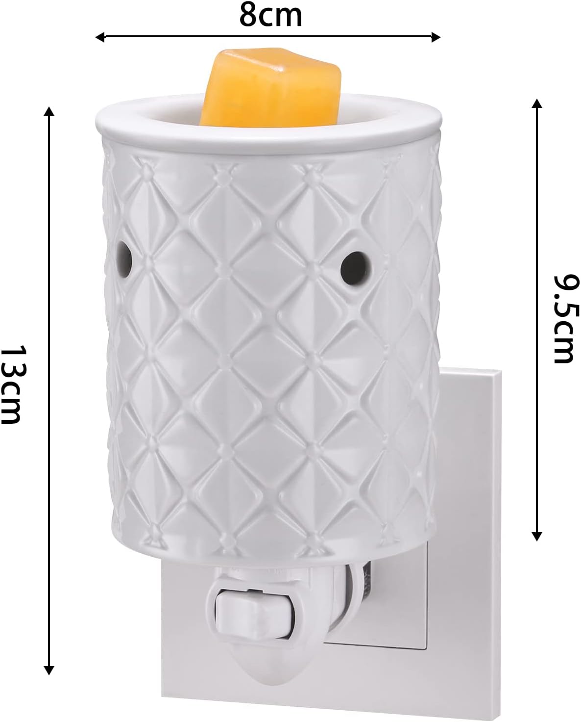 STAR MOON Ceramic Wax Melt Warmer, Plug in Wax Warmer for Scented Wax, Scentsy Wax Warmer for Fragrance Oil, Night Light Wax Burner Decoration with Two Bulbs