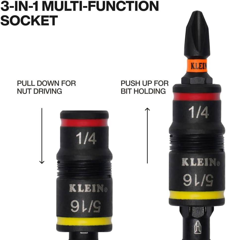Klein Tools 32516HD KNECT 16-in-1 Impact-Rated Hybrid Screwdriver/Nut 