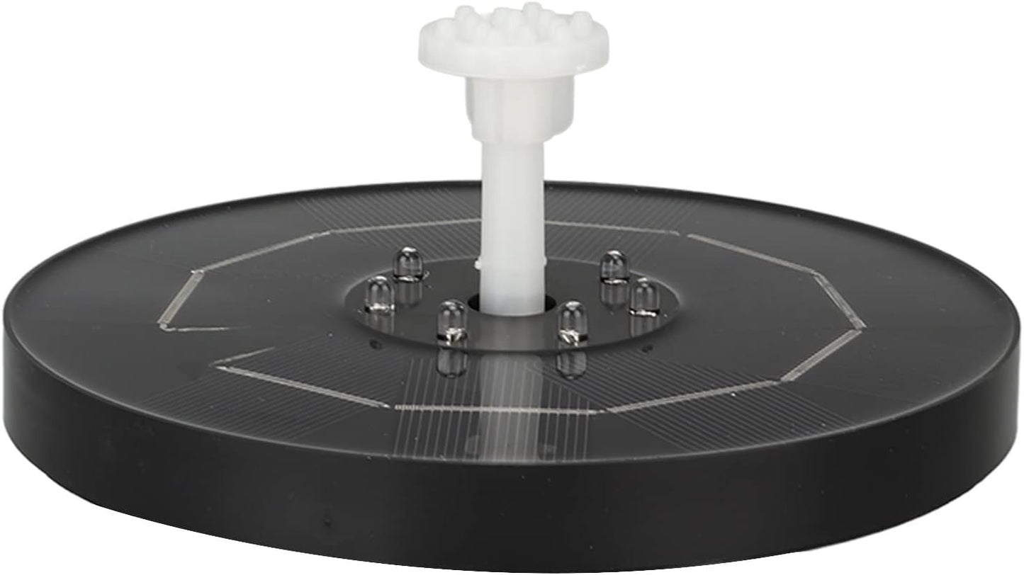 Solar Powered Bird Bath Fountain 3.5W RGB LED Solar Fountain Pump with Colorful LED Lights for Garden Small Pond Outdoor Swimming Pool Fish Tank ABS Material 344g Weight 120cm Lift
