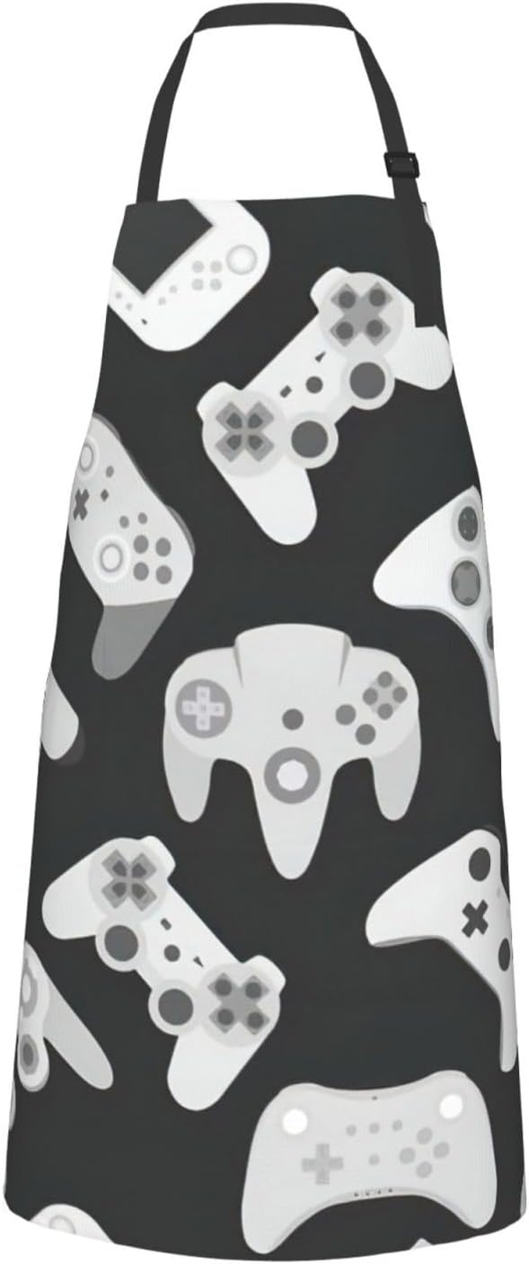 Game Controller Print Laundry apron 28x33 In Waterproof Kitchen Apron 