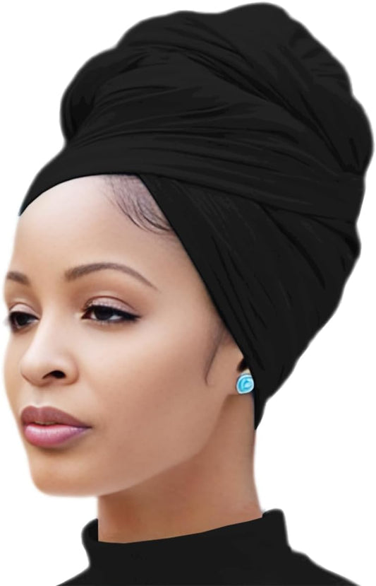 Head Wraps for Black Women Stretch Headwraps Large Hair Wraps Hijab Sc