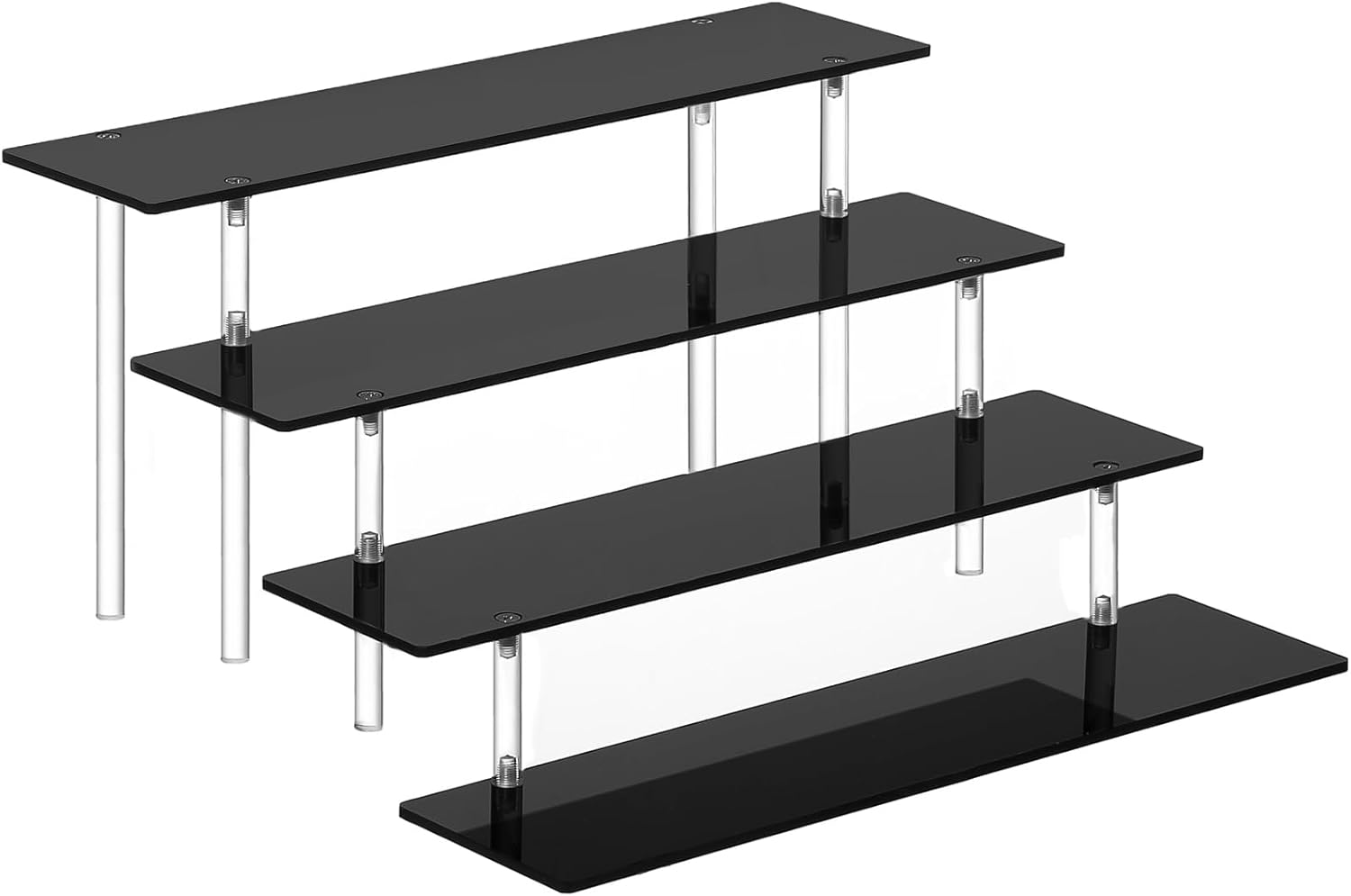 4 Tier Perfume Organizer Stand, Acrylic Risers Display Stands, Display