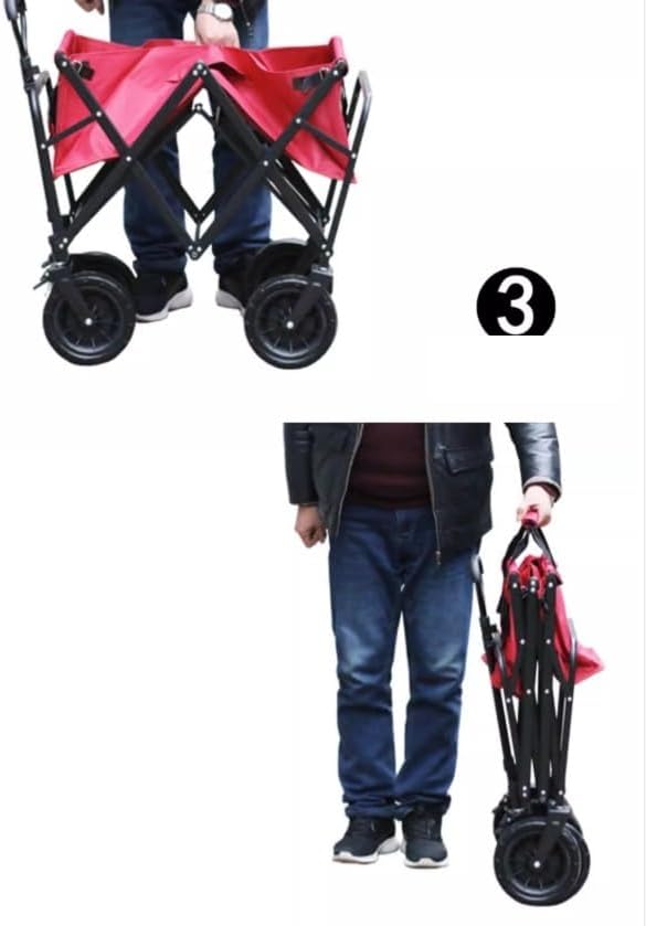 Collapsible Wagon Cart with Wheels Foldable Folding Wagons Carts Silen