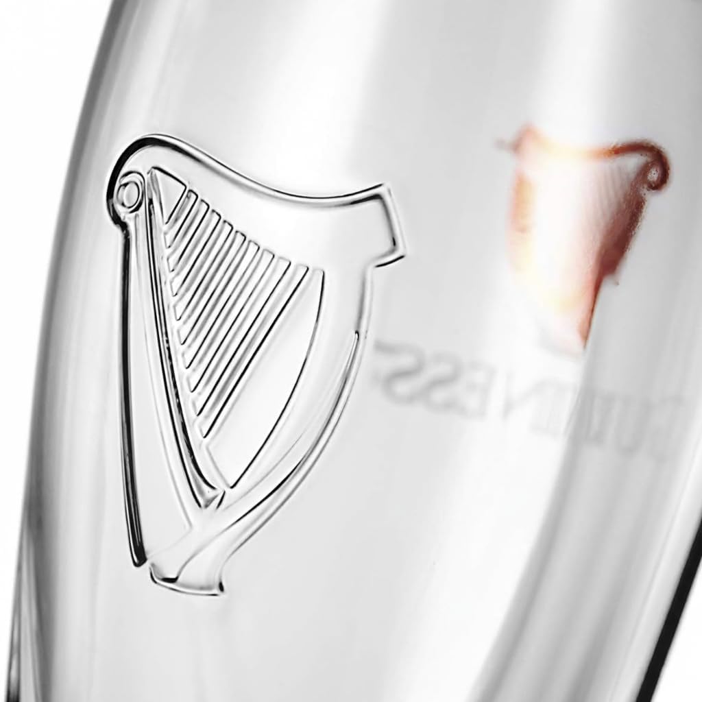 Guinness 20oz Beer Glasses Twin Pack | Certified Official Merchandise | Ideal gift for Beer Lovers
