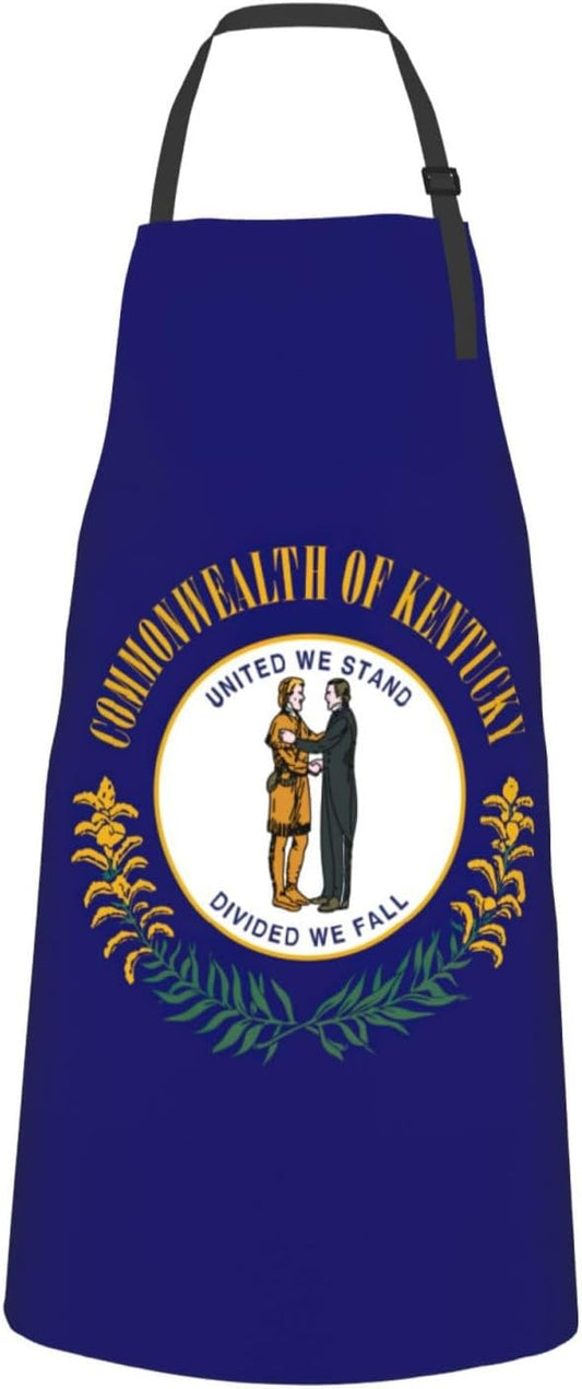Kentucky State Flag Print Laundry apron 28x33 In Waterproof Kitchen Ap