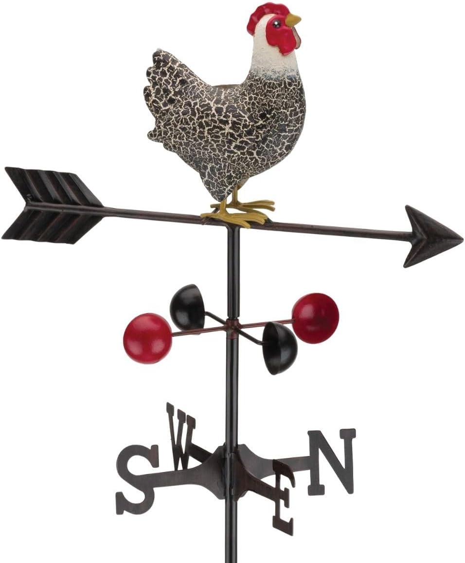 Regal Art & Gift Metal Weathervane Garden Stake - Decorative Handcrafted Outdoor Lawn & Patio Décor - Durable Weather-Resistant Design - Murray Rooster