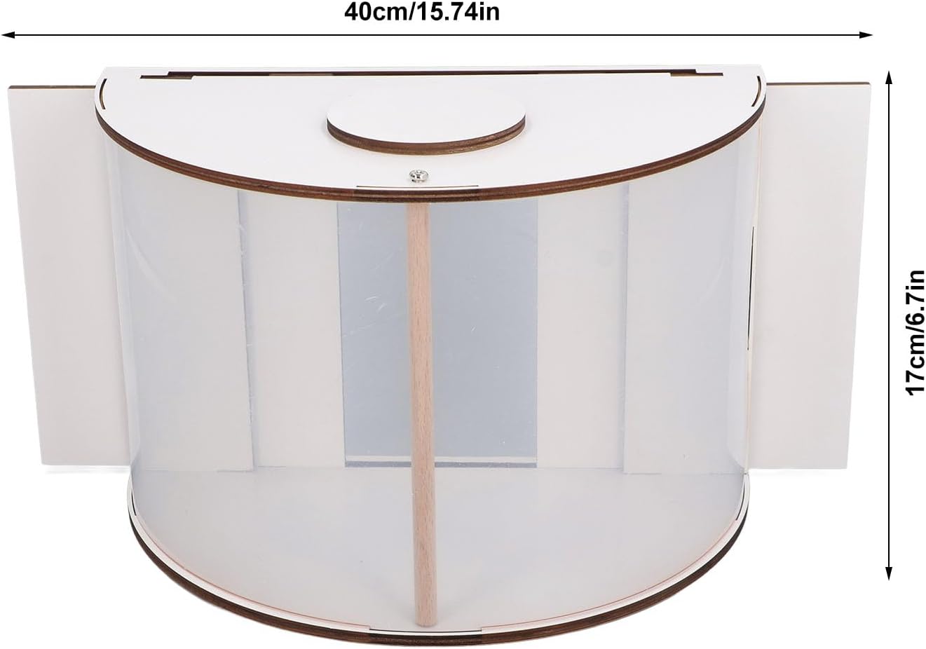 Fockety Window Bird Feeder, 180° Clear View Wooden Transparent Bird Ho