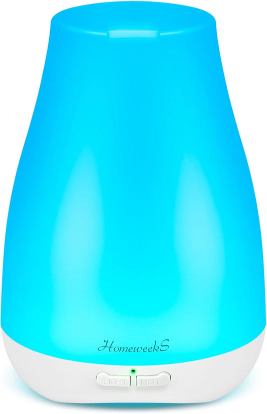 Homeweeks Diffusers, 100ml Colorful Essential Oil Diffuser with Adjust