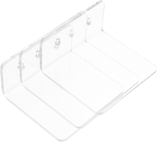 Wall Planter Display Rack Acrylic Floating Shelf Adhesive Small Window
