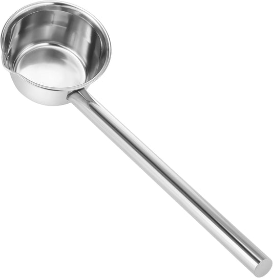 Stainless Steel Long Handle Water Scoop Ladle with Spout 35cm Kitchen 