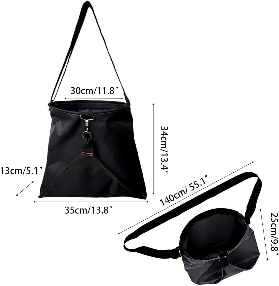 MiOYOOW Fruit Picking Bag, Waterproof Gardening Picking Apron Harvest Storage Pouch with Adjustable Strap for Farm