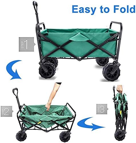 Collapsible Wagon Cart with Wheels Foldable Folding Wagons Carts Silen
