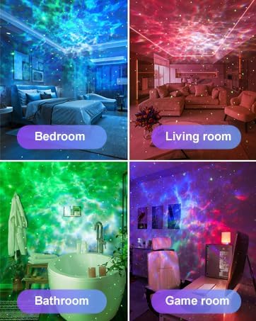 One Fire Galaxy Projector Star Projector Night Light Projector 360 Effects Northern Lights Lava Lamp 15 White Noise Room Lights Room Decor Bluetooth Teen Girl Gifts for Boys Gift Ideas Birthday Gifts