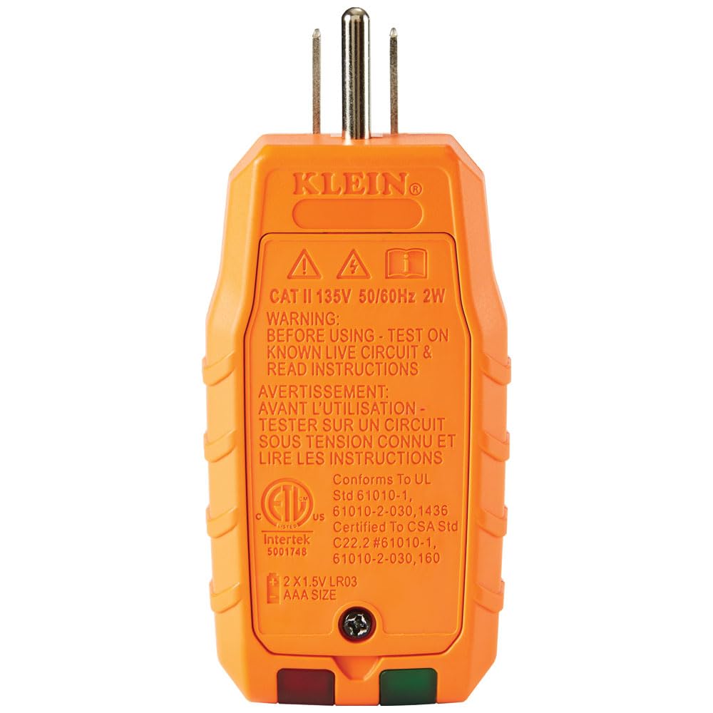 Klein Tools RT250 GFCI Outlet Tester with LCD Display, Electric Voltag