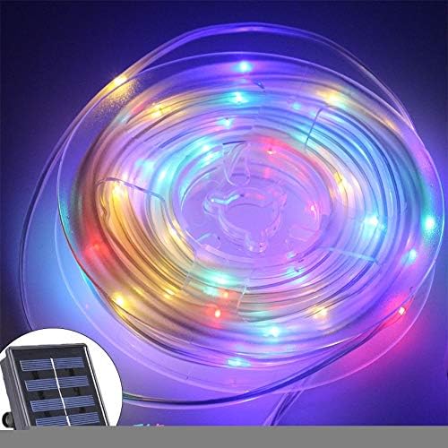 100 LEDs Rope Tube Fairy Garden Lights Solar Licht LED String Lights Solar Lamp Outdoor Waterproof Solar (Color : Multicolor Size : 5M 50LED) (Multicolor 10M 100LED)