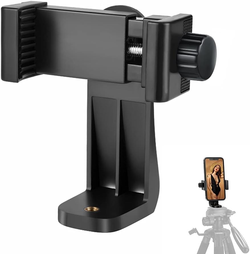 Phone Tripod Mount Adapter/Universal Tripod Cell Phone Holder, Fits An