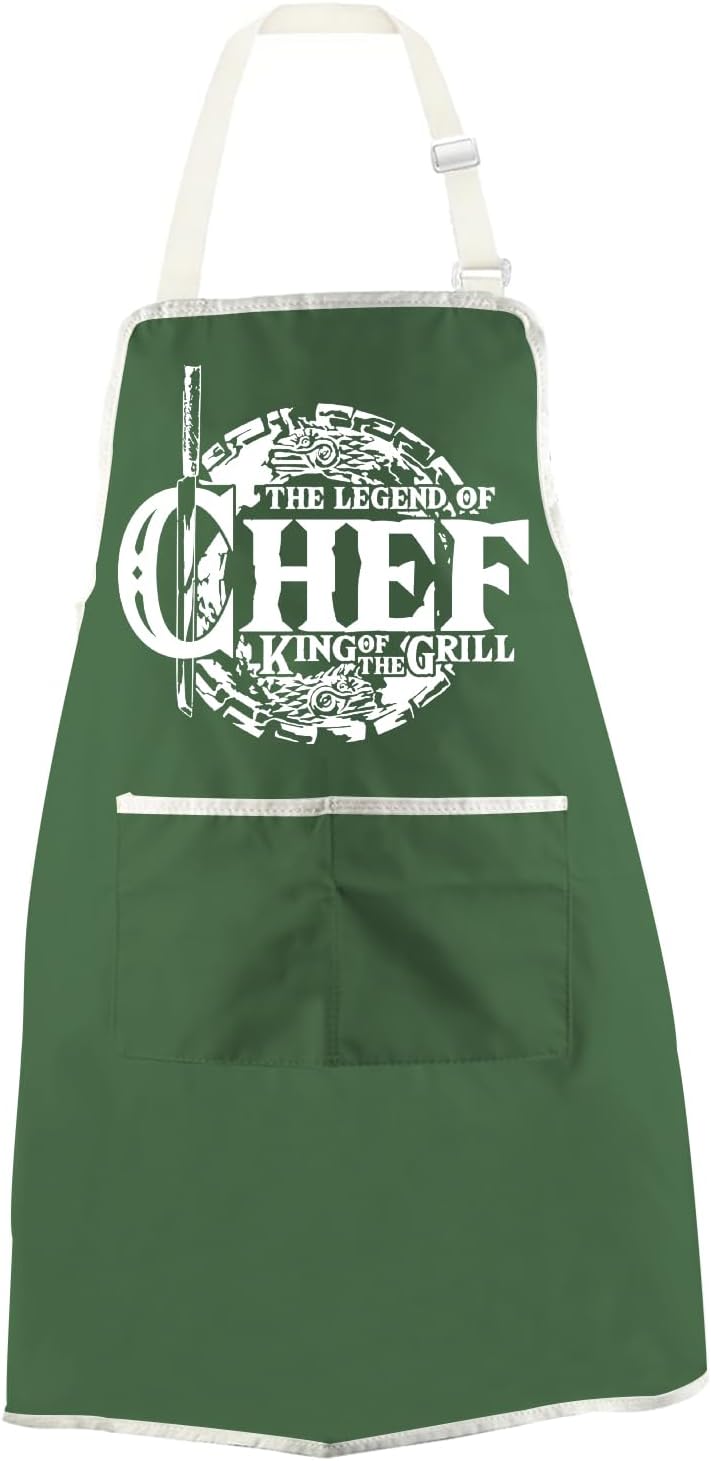 WCGXKO Grilling Gift Grill Kitchen Apron BBQ Chef Apron BBQ Kitchen Game Gift