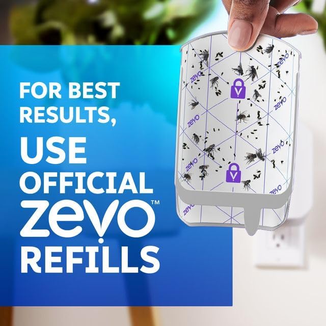 Zevo Flying Insect Trap & Cartridge - Plug in Fly Trap & Indoor Bug Ca
