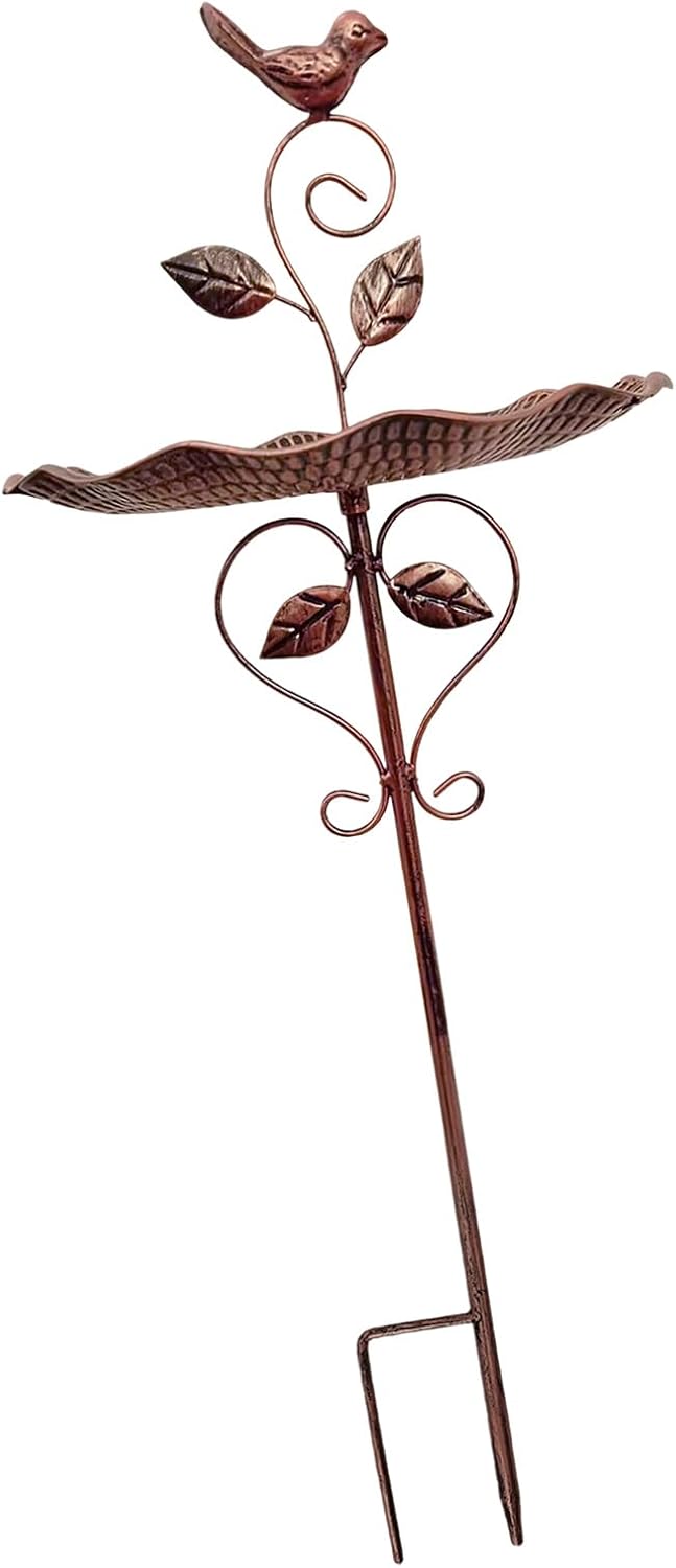 Vintage Metal Dual-Purpose Planter & Bird Feeder with Drainage Holes, Rust-Resistant Outdoor Decor for Balcony, Garden, Patio Vintage Iron Bird Feeder Planter