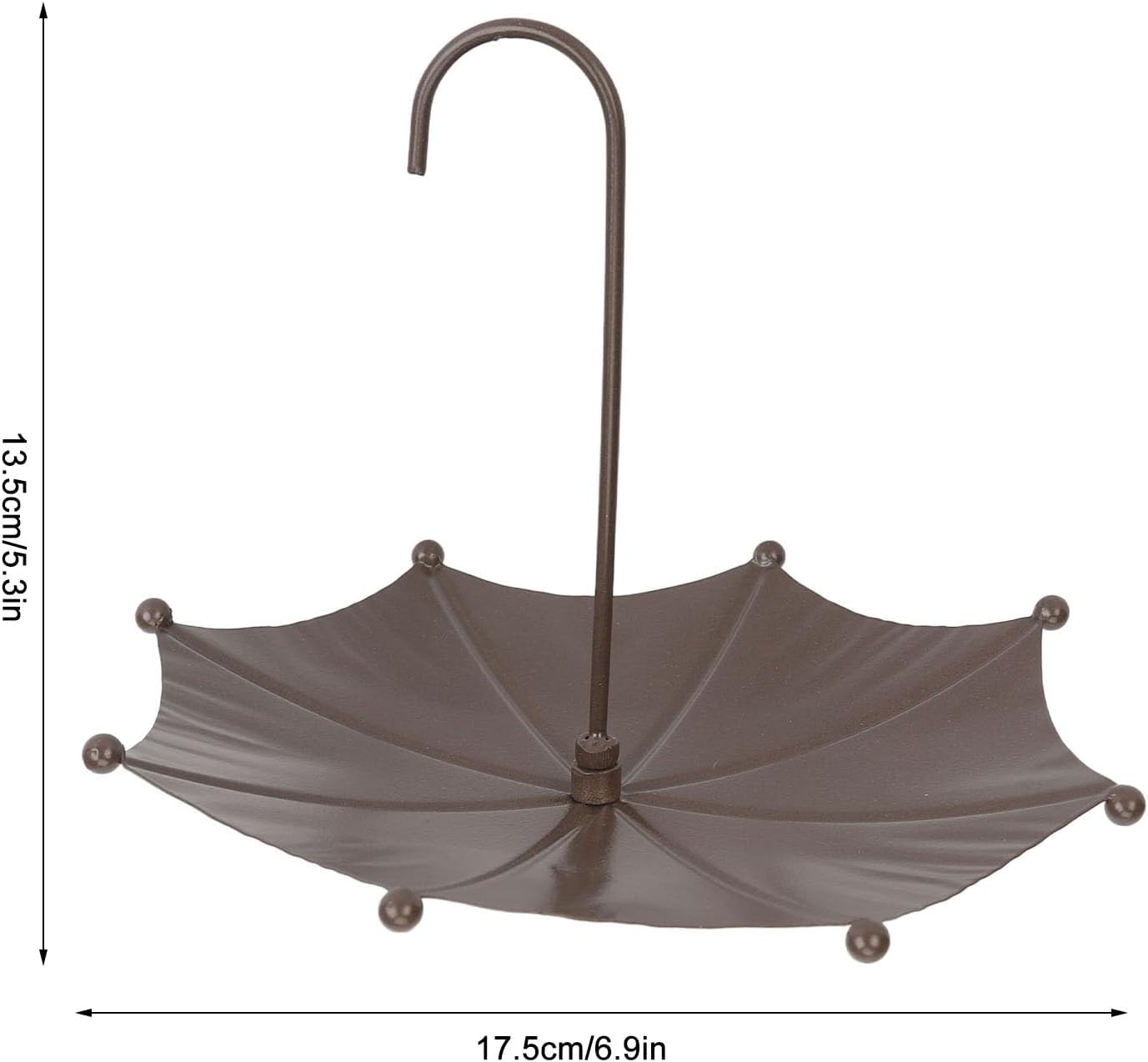 Generic Hummingbird Feeders for Outdoors, Hanging Bird Bath Umbrella Shaped Bird Trough Metal Wild Bird Feeder Bird Bath Pond Drinker Hummingbird Swing for Outdoors Backyard Balcony Decor