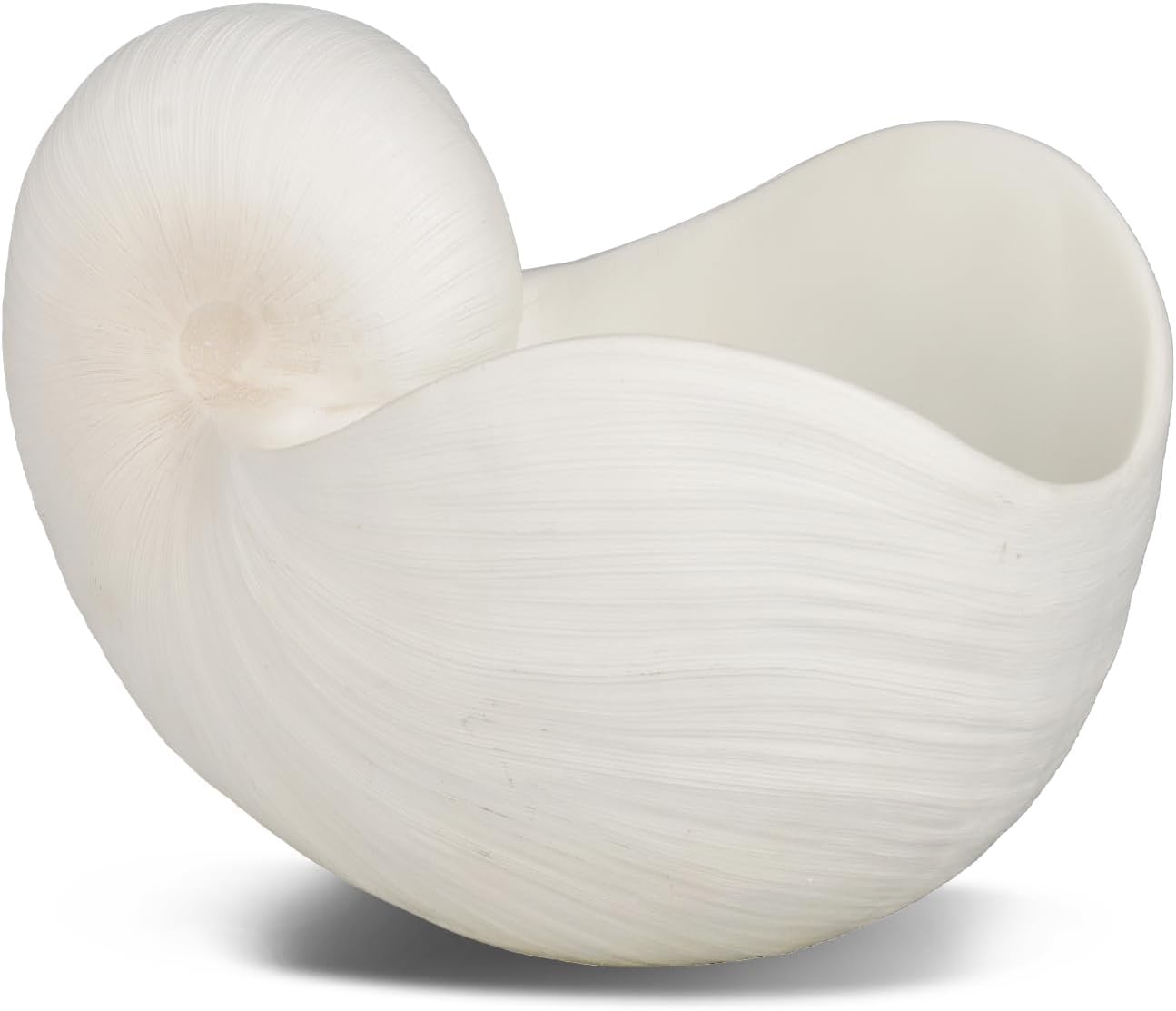 Braxio Modern Home Decor Sea Shell - Beach Themed Statue Resin Conch Shape Dish for Keys, Rings, or Succulent Planter - Coastal Decorative Bowls for Bathroom, Living Room, 12.25 x 6.25 x 8.25 Inch